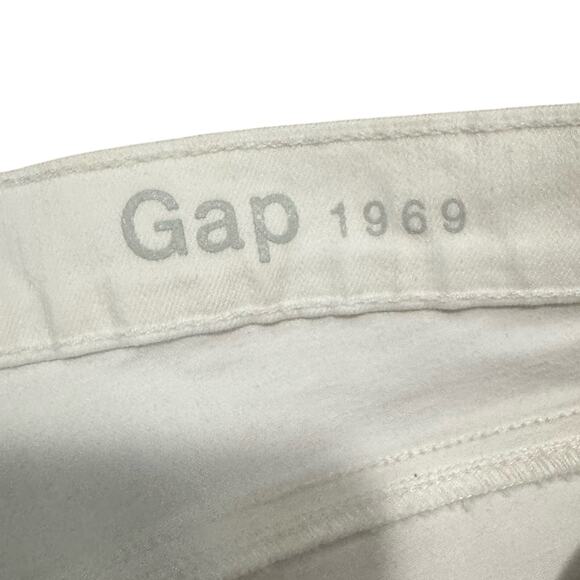NWT Gap 1969 True Skinny Ankle Jeans White Women's Size 30 Stretch Denim - Picture 5 of 8